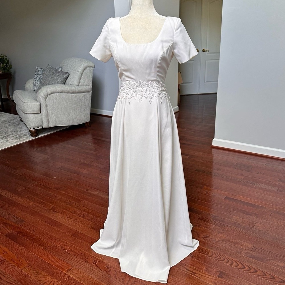Vintage Y2K 60s 70s 80s 90s Ivory Wedding Dress -David's Bridal Anthro Cottage